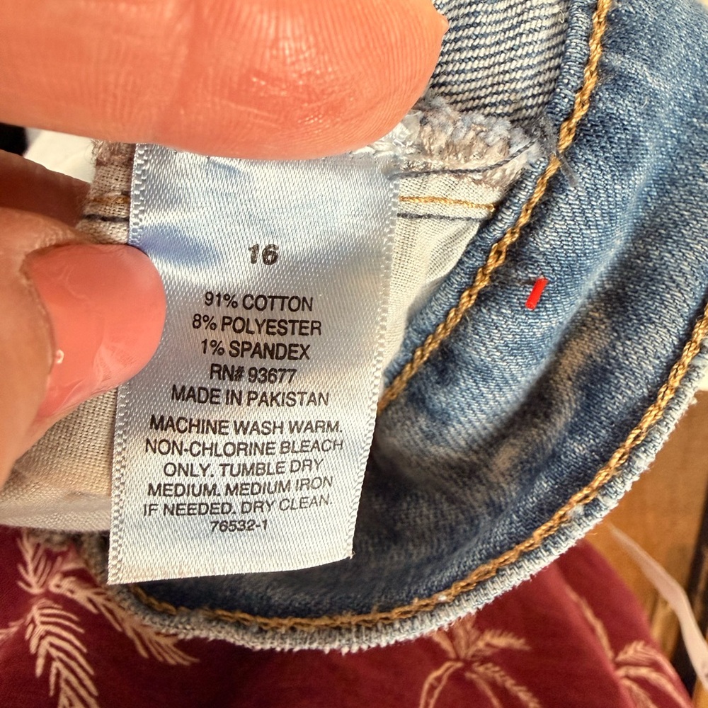 Ana High Rise Denim Bermuda Shorts Jean Shorts - Womens Size 16 Blue Horizon - Picture 12 of 16